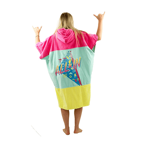 WOMEN SURF, SWIM AND BEACH PONCHO 80IES