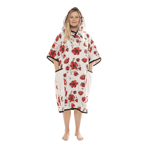 WOMEN SURF, SWIM AND BEACH PONCHO POPPY 