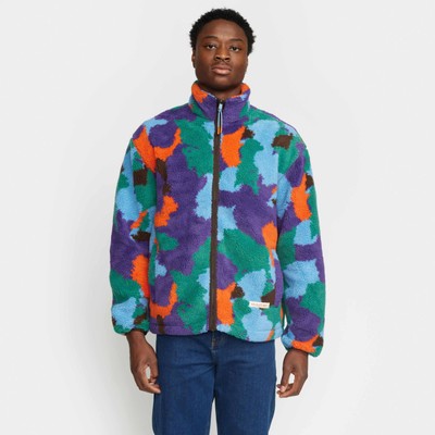 REVOLUTION Printed Teddy Jacket / 7018 - Purple