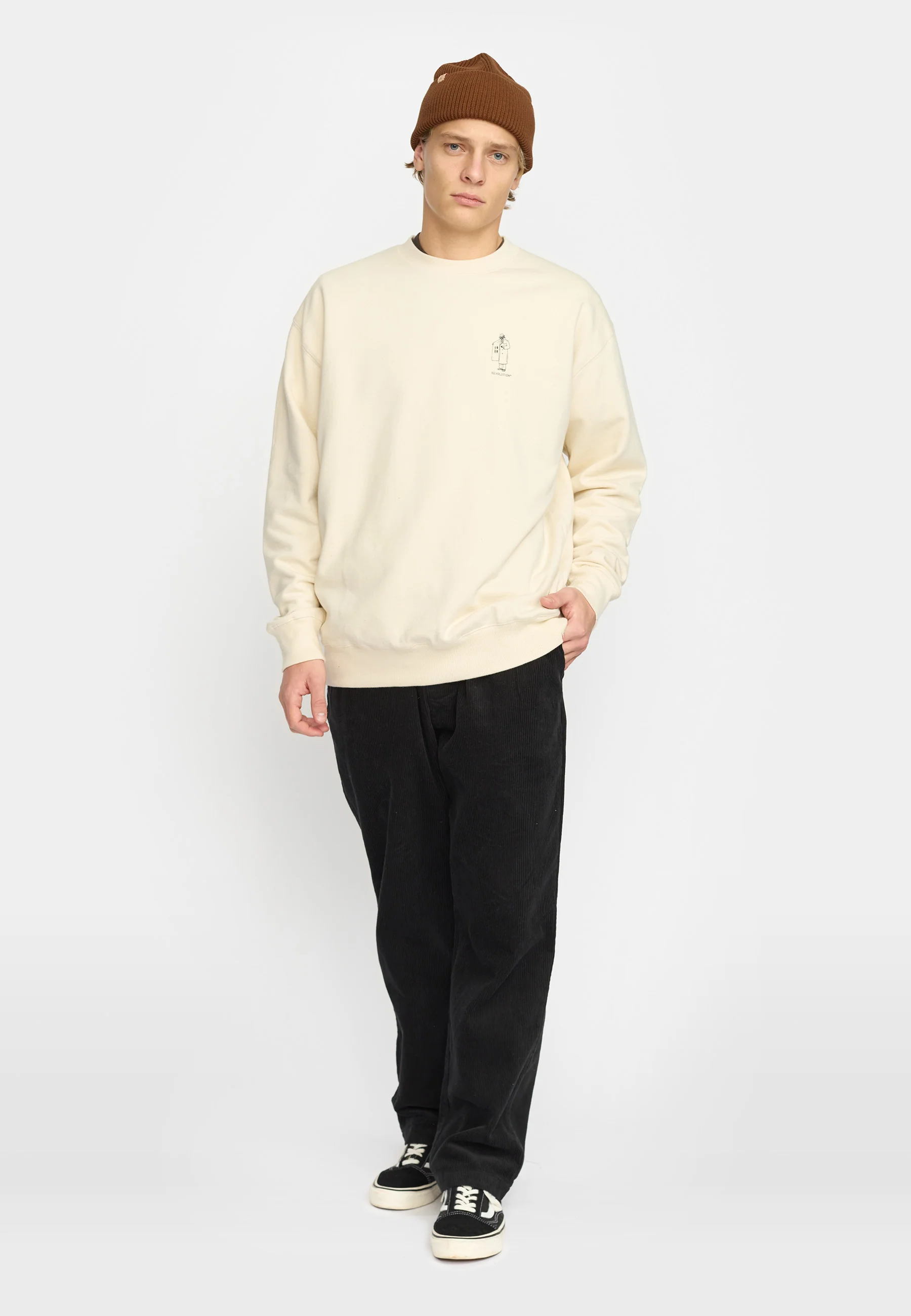 REVOLUTION Printed Crewneck / 2793 DEA - Offwhite