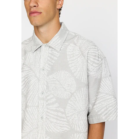 Oversize Short-sleeved Shirt / 3240 - Grey