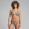Dedicated Bikini Top Yxlan Painted Leopard Black