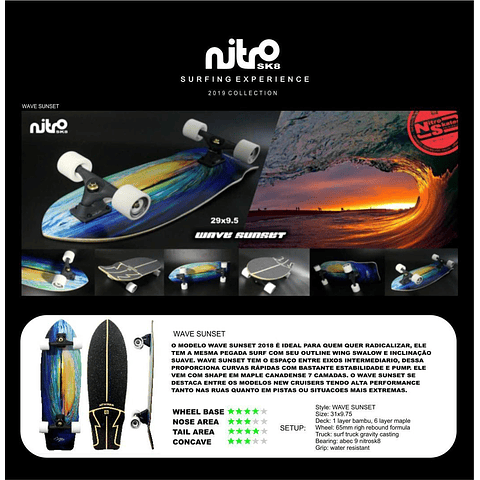 SURFSKATE NITRO CARLOS BURLE TAHITI - 32''