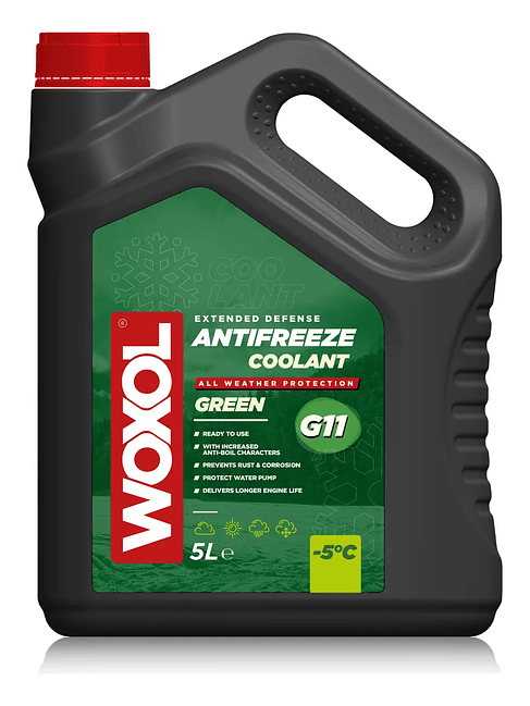 WOXOL ANTIFREZEE & COOLANT G11 GREEN (-5 C) 1
