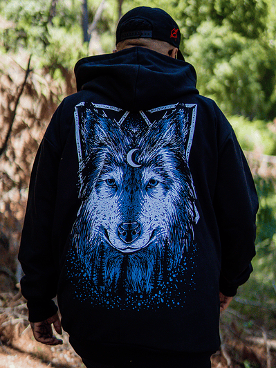 POLERÓN CANGURO TÓTEM LOBO