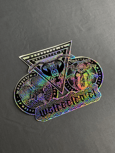 Set Nro 2  Stickers Holograficos Vinilo x 4