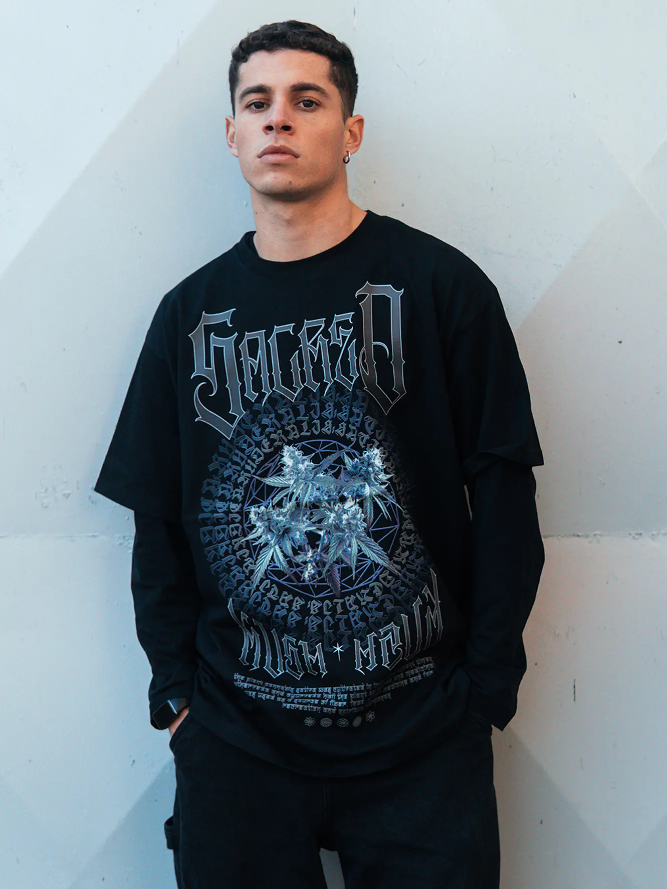 POLERA OVERSIZE SACRED KUSH 2