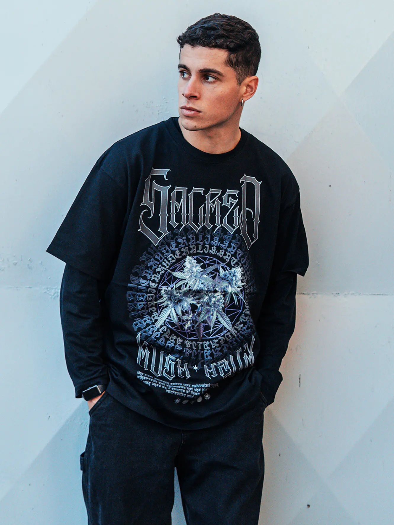 POLERA OVERSIZE SACRED KUSH 3