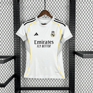 Camisola Feminina Real Madrid 2025/26 Home - Versão Adepto - S ao 2XL