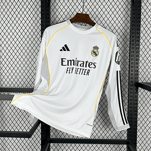 Camisola Real Madrid 2025/26 Manga Comprida - Versão Adepto - S ao 3XL