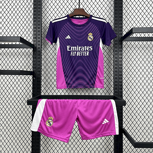 Kit Infantil Real Madrid 2025/26 Goalkeeper (Camisola + Calções) - 3 aos 13 Anos