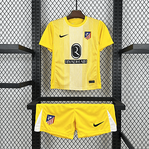 Kit Infantil Atletico Madrid 2025/26 Goalkeeper (Camisola + Calções) - 3 aos 13 Anos