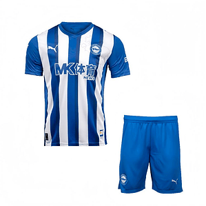 Kit Infantil Deportivo Alaves 2025/26 Home (Camisola + Calções) - 3 aos 13 Anos