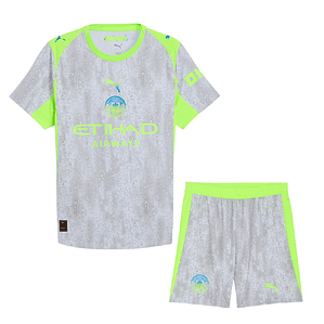 Kit Infantil Manchester City 2025/26 3ª (Camisola + Calções) 3 aos 13 anos