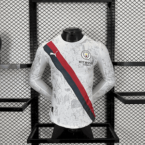 Camisola Manchester City x KIDSUPER 2025/26 Mangas Compridas - Versão Jogador - S ao 2XL