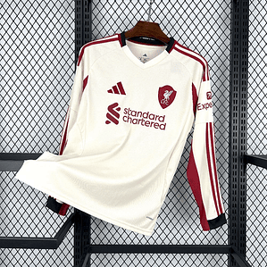 Camisola Liverpool 2025/26 Away Manga Comprida - Versão Adepto - S ao 4XL