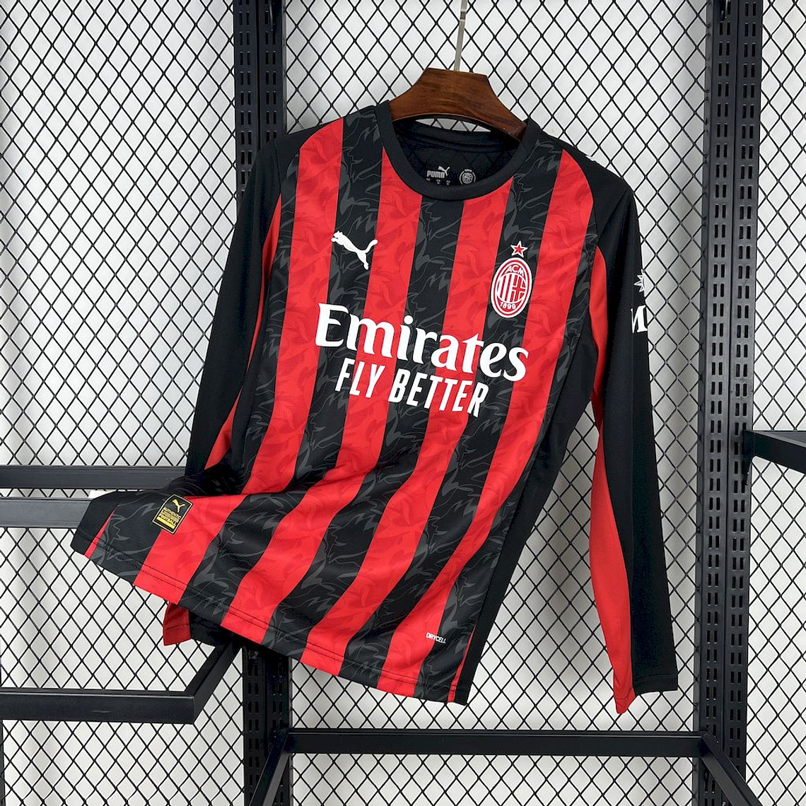 Camisola AC Milan 2025/26 Home Mangas Compridas - S ao 3XL 1