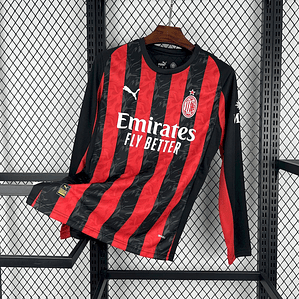 Camisola AC Milan 2025/26 Home Mangas Compridas - S ao 3XL