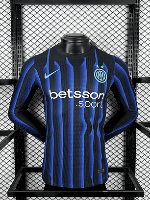 Inter Milan 2025/26 Home Long Sleeve Jersey - Player Version - S to 2XL