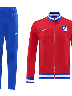 Casaco e calças de treino para adulto Atlético de Madrid 2025/26 Vermelho e Azul 