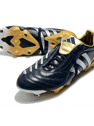 Chuteiras Adidas Predator Pulse FG - Futebol de Campo (Tamanho 39 ao 45) Preto - Dourado