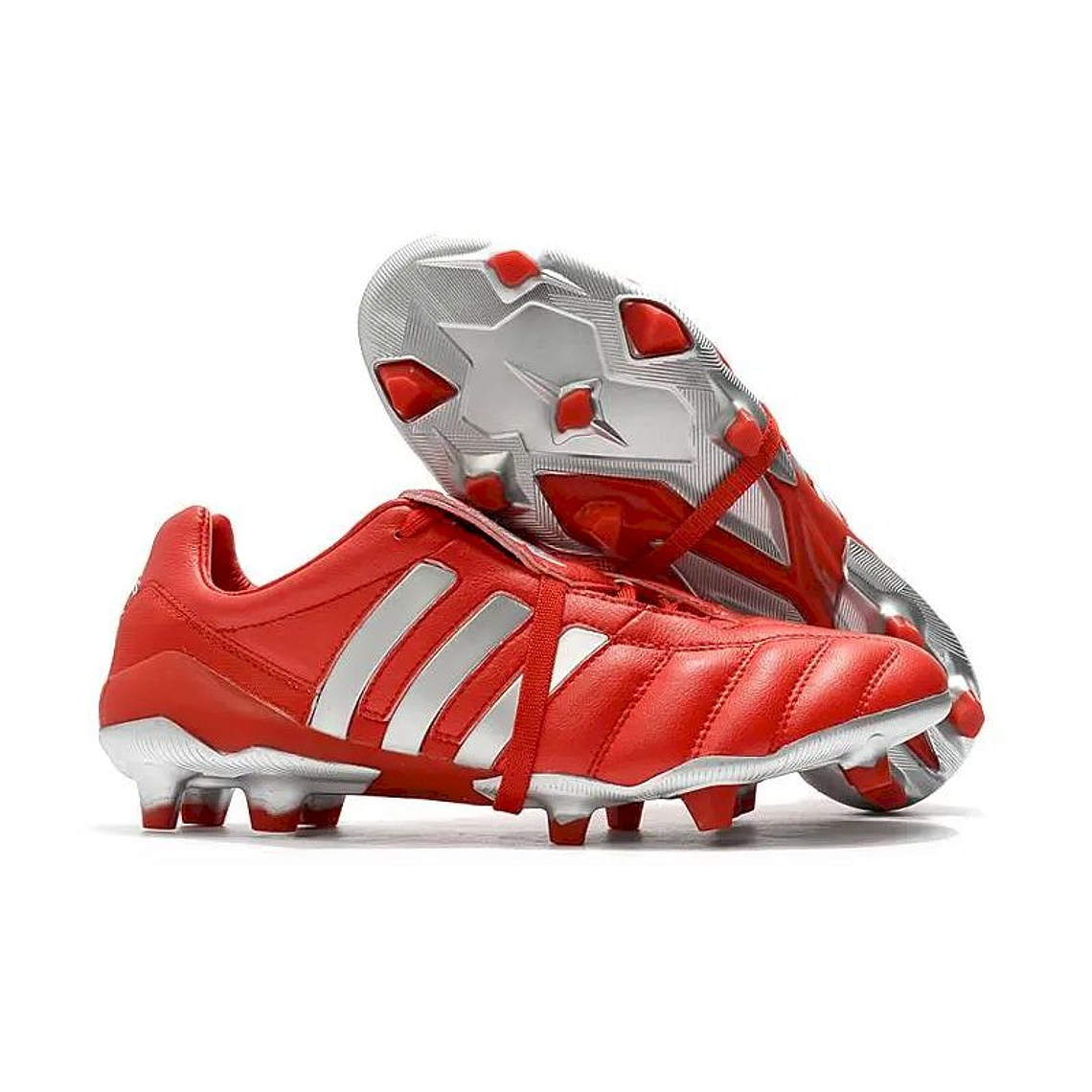 Chuteiras Adidas Predator Mania FG - Vermelho e Prateado (Tamanho 39 ao 45) 6