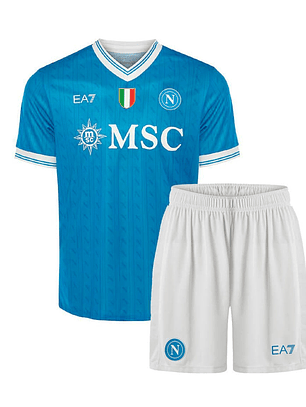 Kit Infantil Napoli 2025/26 Home (Camisola + Calções)