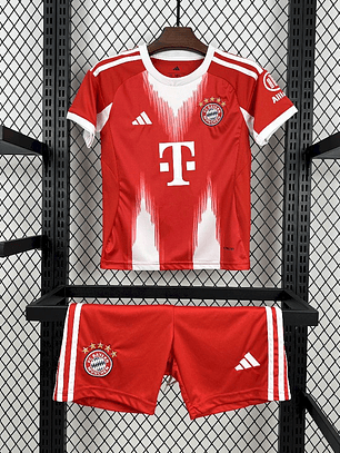 Kit Infantil Bayern Munich 2025/26 Home (Camisola + Calções)