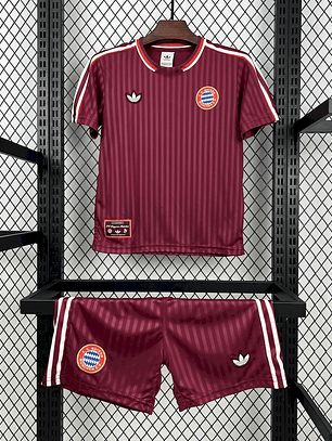 Kit Infantil Bayern Munich 2025/26 Terrace Icons (Camisola + Calções)