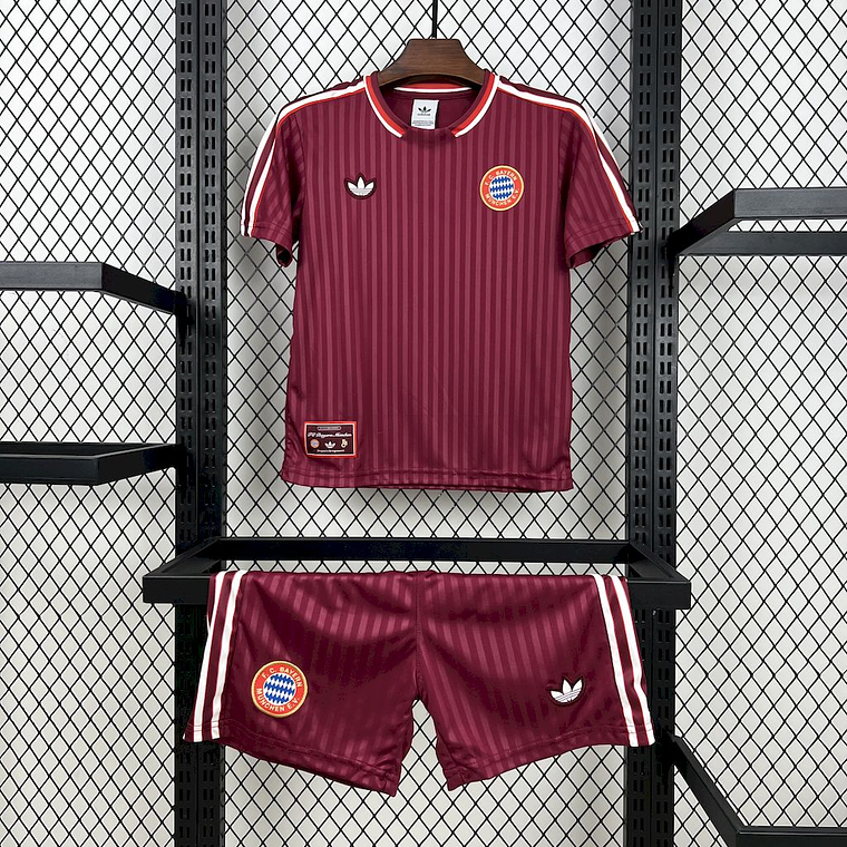 Kit Infantil Bayern Munich 2025/26 Terrace Icons (Camisola + Calções) 1