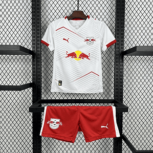 Kit Infantil RB Leipzig 2025/26 Home (Camisola + Calções)