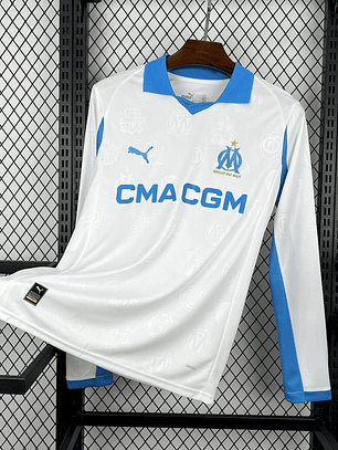 Olympique Marseille 2025/26 Home Long Sleeve Shirt - Sizes S to 4XL