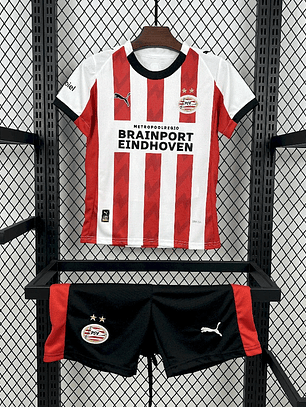 Kit Infantil PSV Eindhoven 2025/26 Home (Camisola + Calções) 