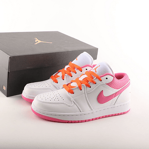 Ténis Womens AJ 1 Retro Low DR9498 - Branco e Rosa (Tamanho 36 ao 40)