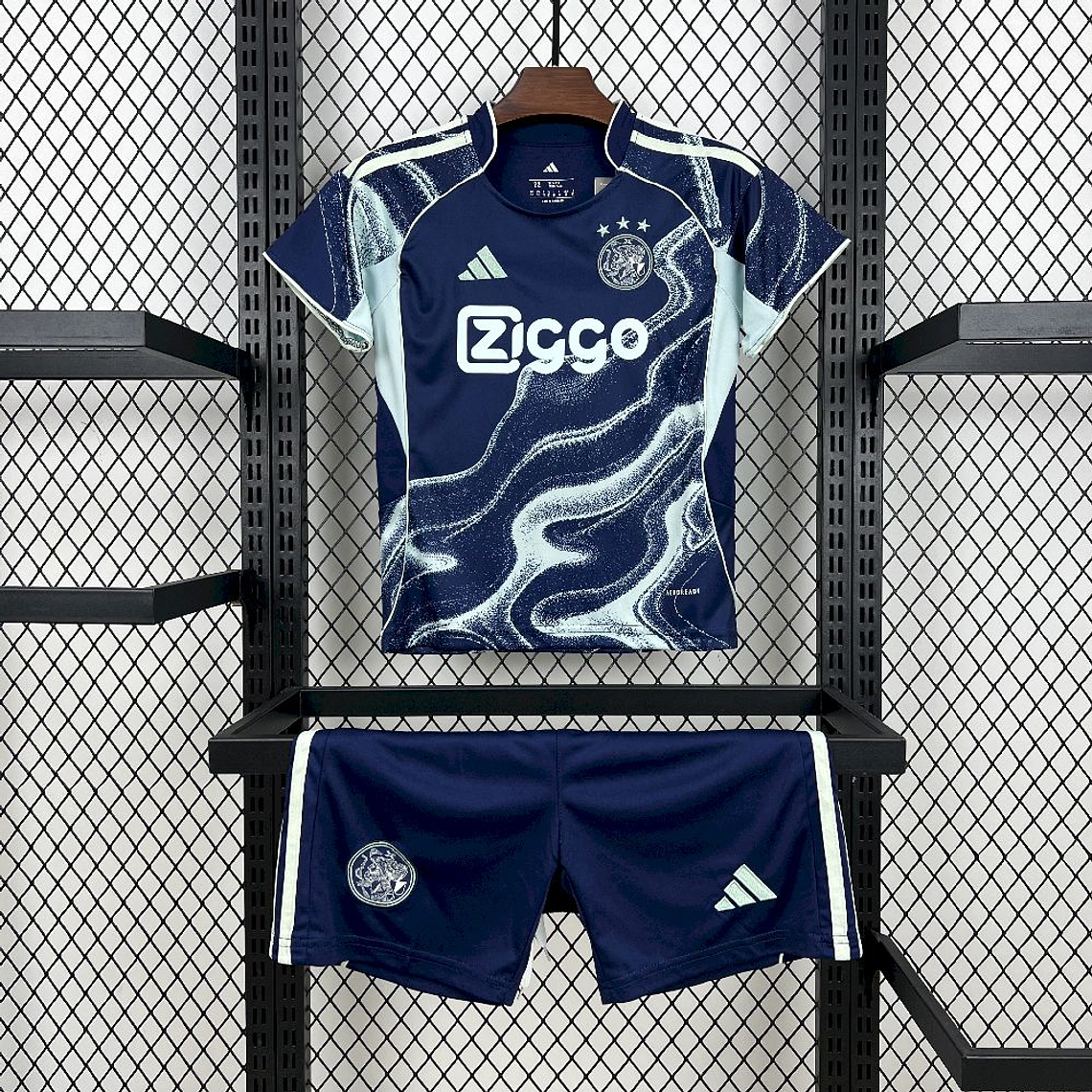 Kit Infantil Ajax 2025/26 Away (Camisola + Calções)  1
