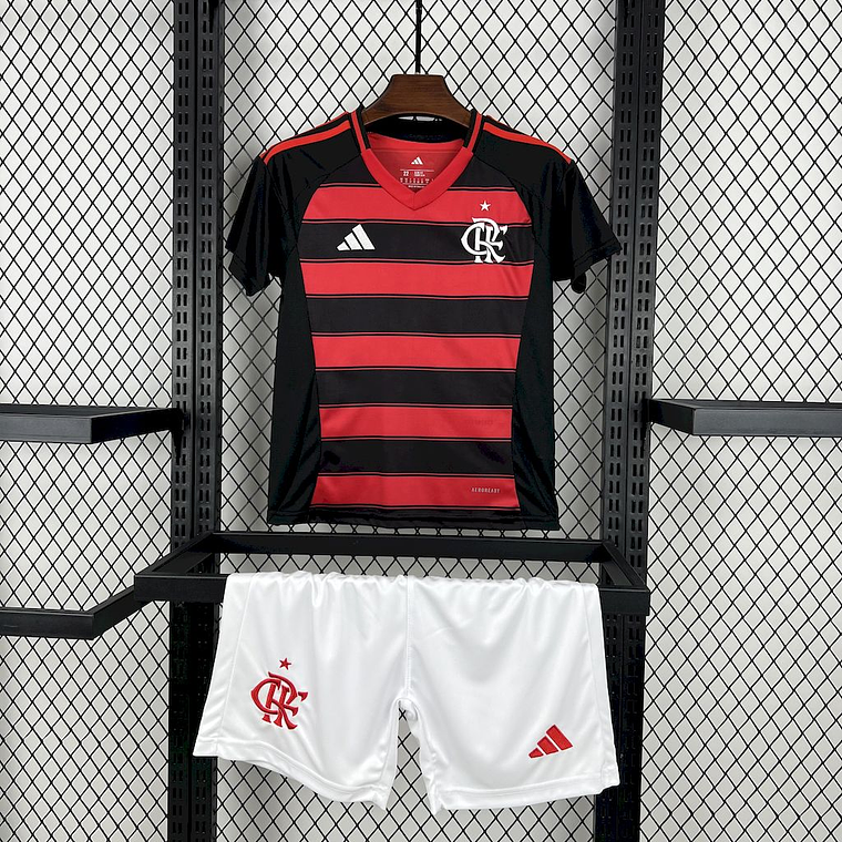 Kit Infantil Flamengo 2025/26 Home (Camisola + Calções)  1