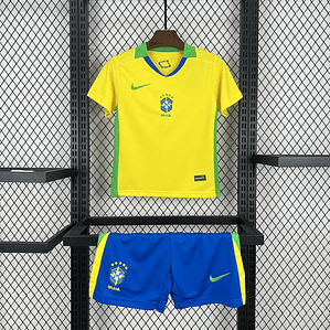 Kit Infantil Brasil 2025/26 Home (Camisola + Calções)