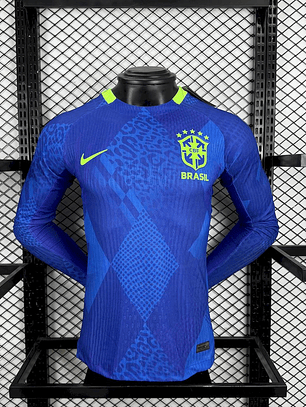 Brazil 2025/26 Away Long Sleeve Jersey - Player Version - Sizes S to 2XL
