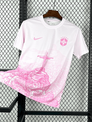 Brazil 2025/26 Pink White Jersey - Fan Version - Sizes S to 2XL