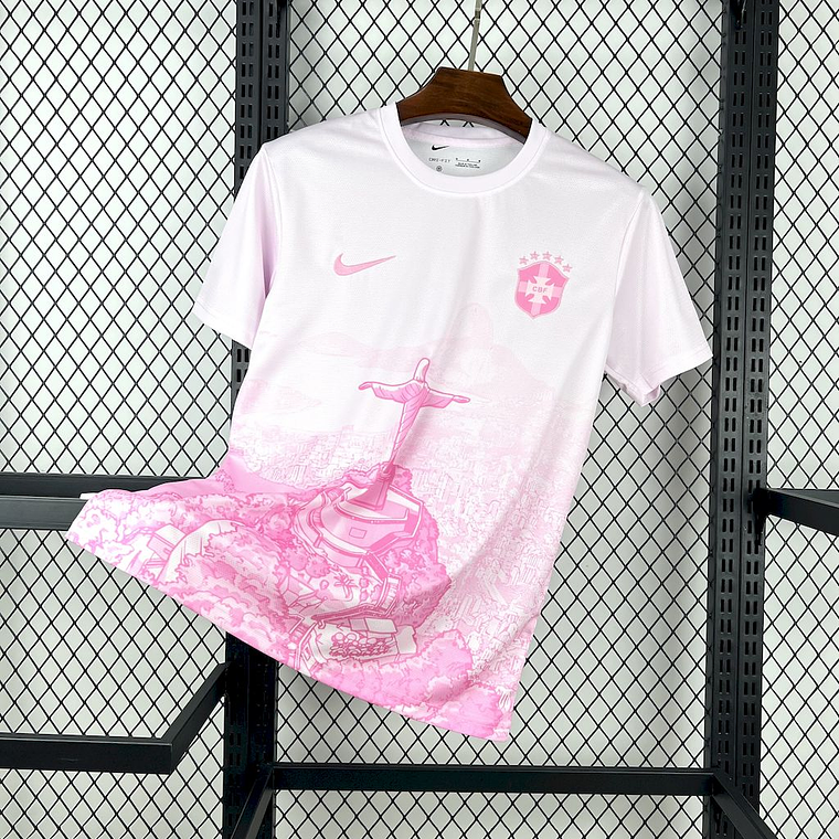 Camisola Brasil 2025/26 pink white Jersey - Versão Adepto - S ao 2XL 1