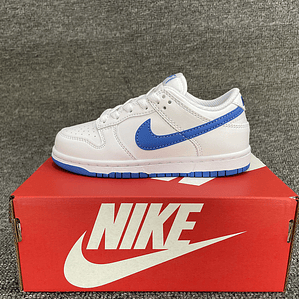 Tênis Dunk SB Low Top Grain - Couro (Tamanho 36 ao 47,5)  Azul e Branco