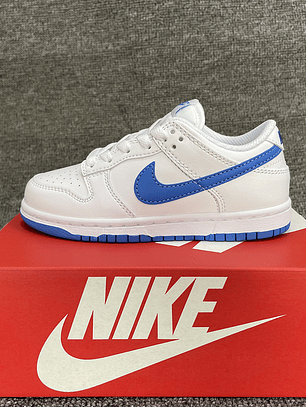 Tênis Dunk SB Low Top Grain - Couro (Tamanho 36 ao 47,5)  Azul e Branco