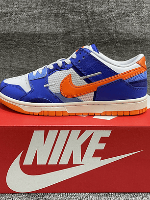 Tênis Dunk SB Low Top Grain - Couro (Tamanho 36 ao 47,5) Azul, Branco e Laranja