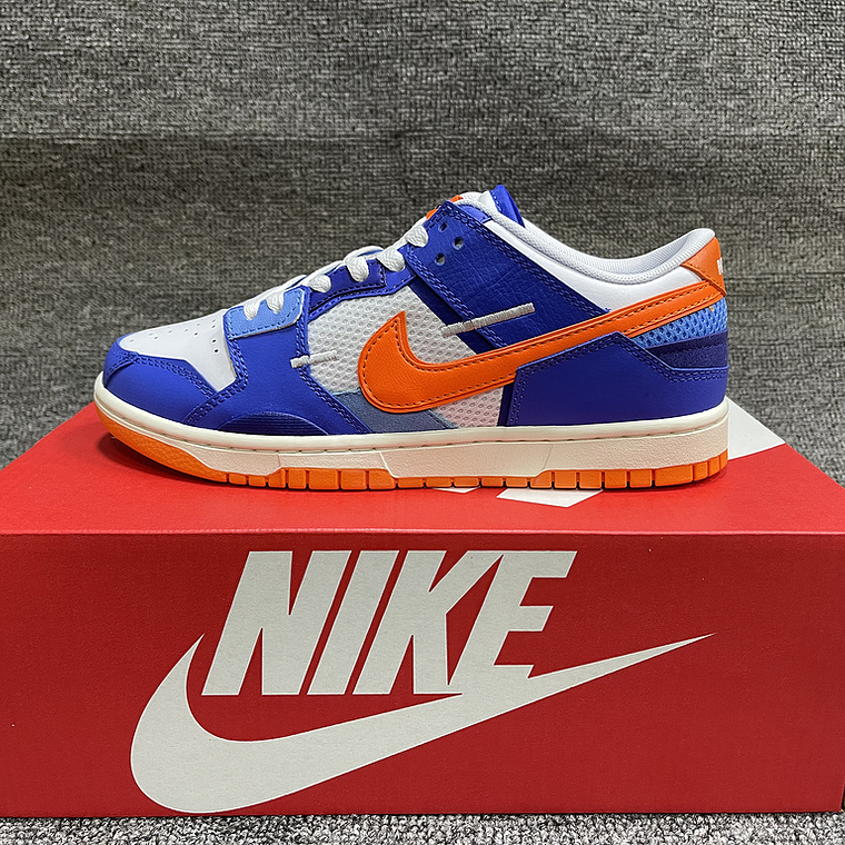 Tênis Dunk SB Low Top Grain - Couro (Tamanho 36 ao 47,5) Azul, Branco e Laranja 1