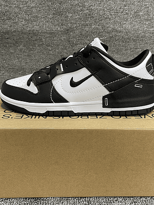 Tênis Dunk SB Low Top Grain - Couro (Tamanho 36 ao 47,5) Preto e Branco