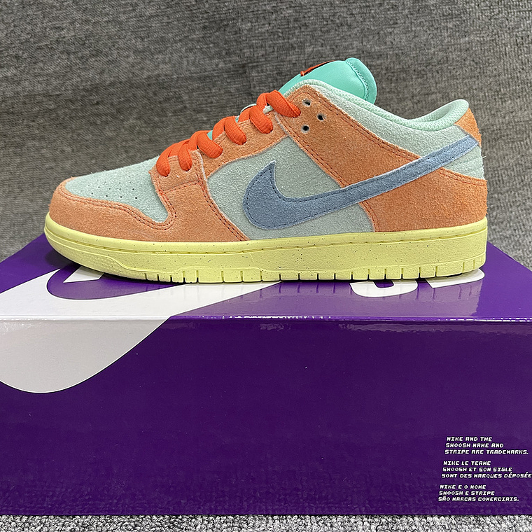 Tênis Dunk SB Low Top Grain - Couro (Tamanho 36 ao 47,5) Laranja, Azul e Amarelo 1