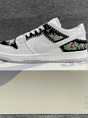 Tênis Dunk SB Low Top Grain - Couro (Tamanho 36 ao 47,5) Branco e Preto