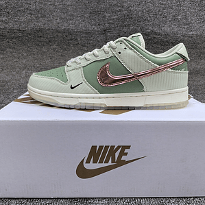 Tênis Dunk SB Low Top Grain - Couro (Tamanho 36 ao 47,5) Verde e Rosa