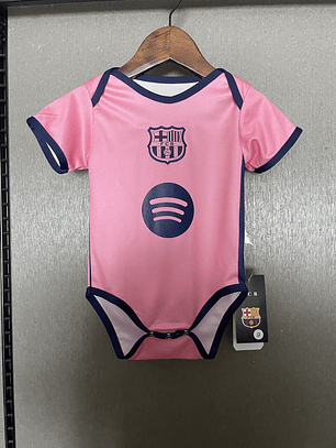 Body Bebé Barcelona 2025/26 Away - (0-24 Meses) rosa