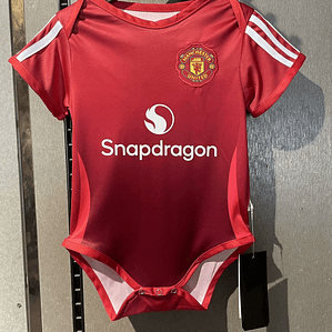 Body Bebé Manchester United 2024/25 Home - (0-24 Meses) 